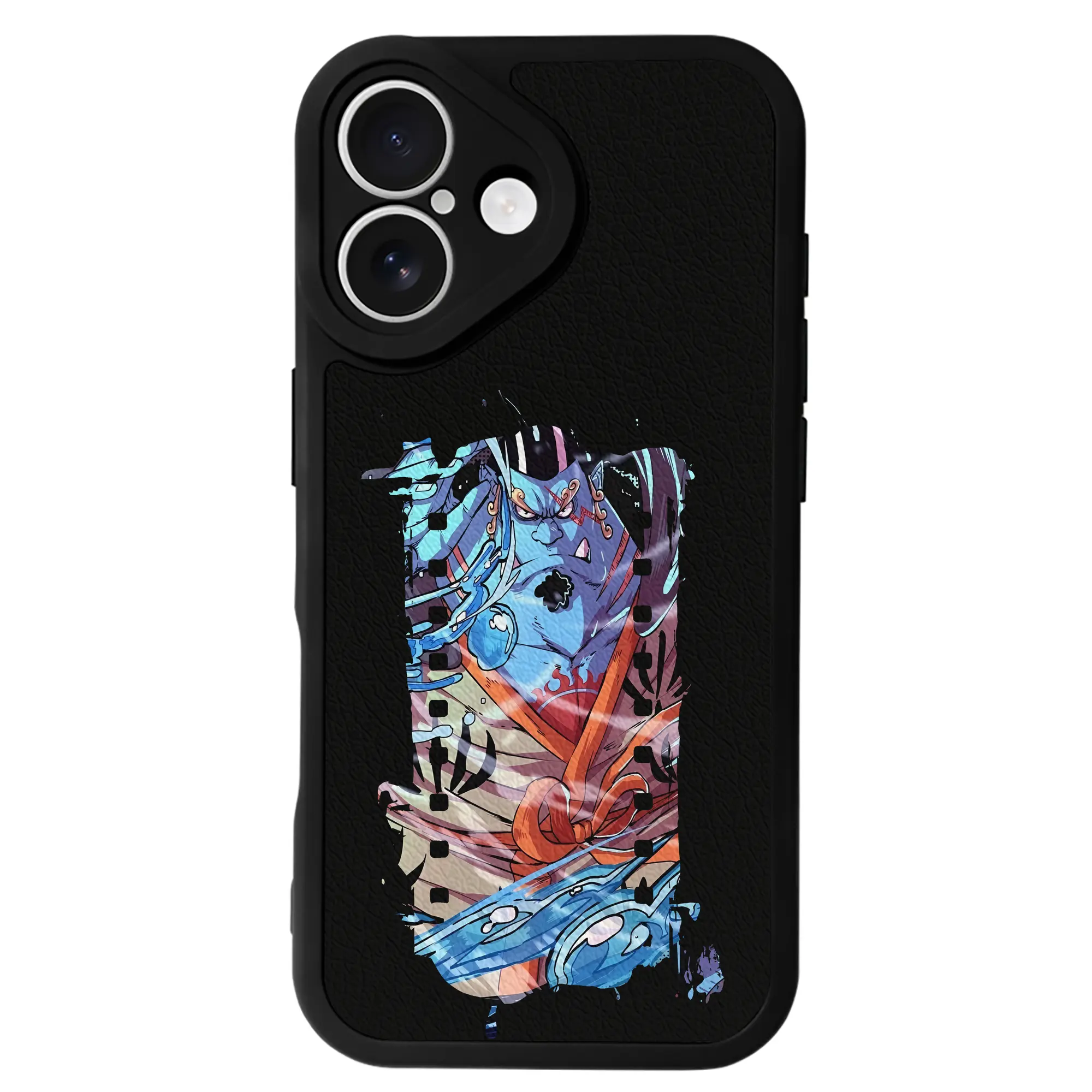 ワンピース グッズ ジンベエ - IPhone 16シリーズ対応 ・ シリコンスマホケース ・ レザー調 ・ 高精度フィット ・ 耐衝撃 ・ ワイヤレス充電対応 ・ 精密カット